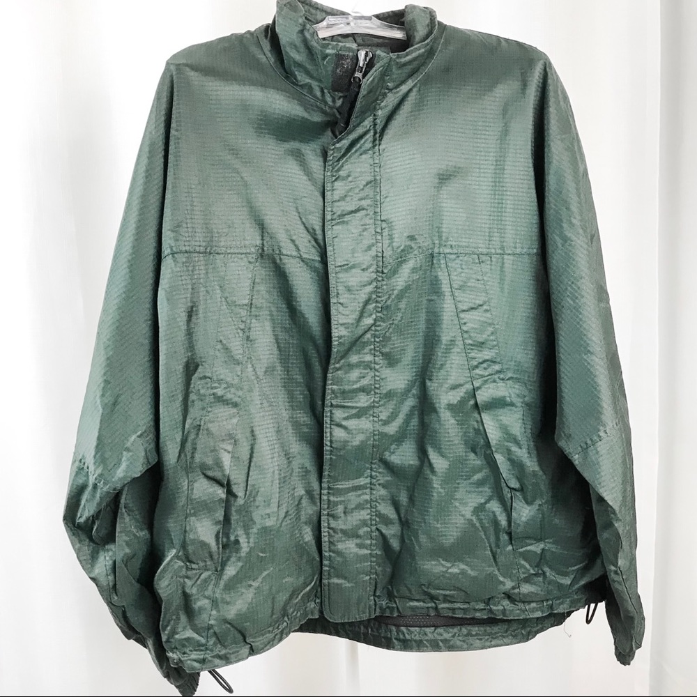 ✂️J. Crew Green Windbreaker/Rain Jacket Size XL